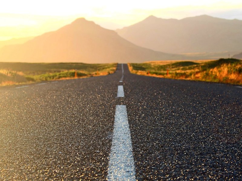 driving on a street through desert and mountain from the Floor Store and Design in Columbia